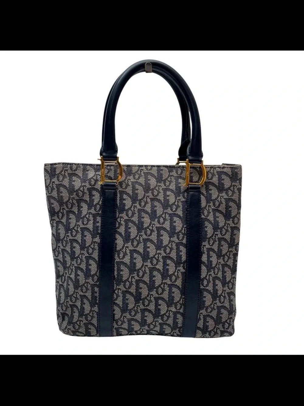 Dior Navy and Beige Monogram Tote